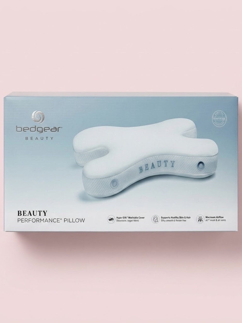 NWT bedgear Beauty Performance Pillow Hyper Silk